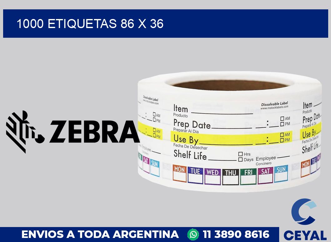 1000 etiquetas 86 x 36