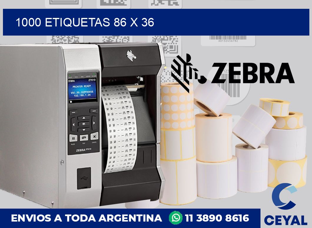 1000 etiquetas 86 x 36