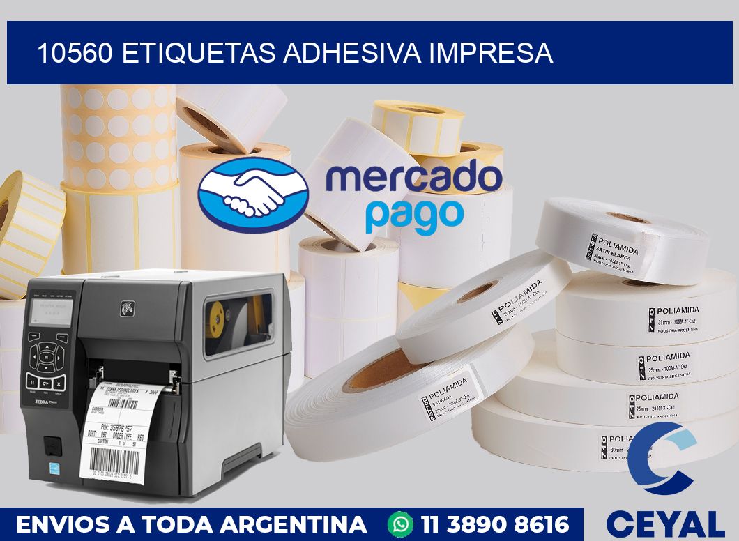 10560 etiquetas adhesiva impresa