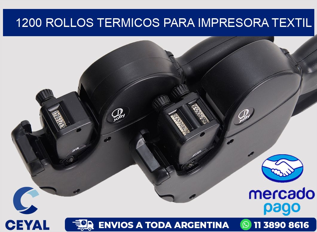 1200 rollos termicos para impresora textil
