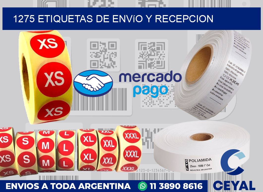 1275 Etiquetas de envío y recepcion