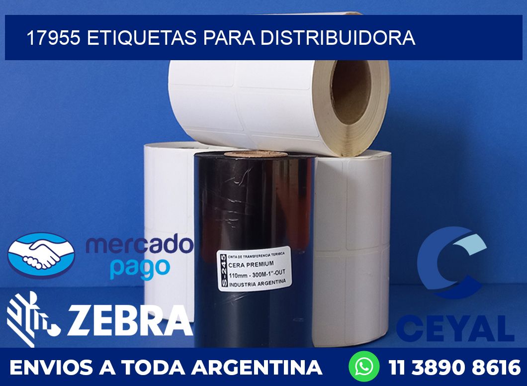 17955 etiquetas para distribuidora