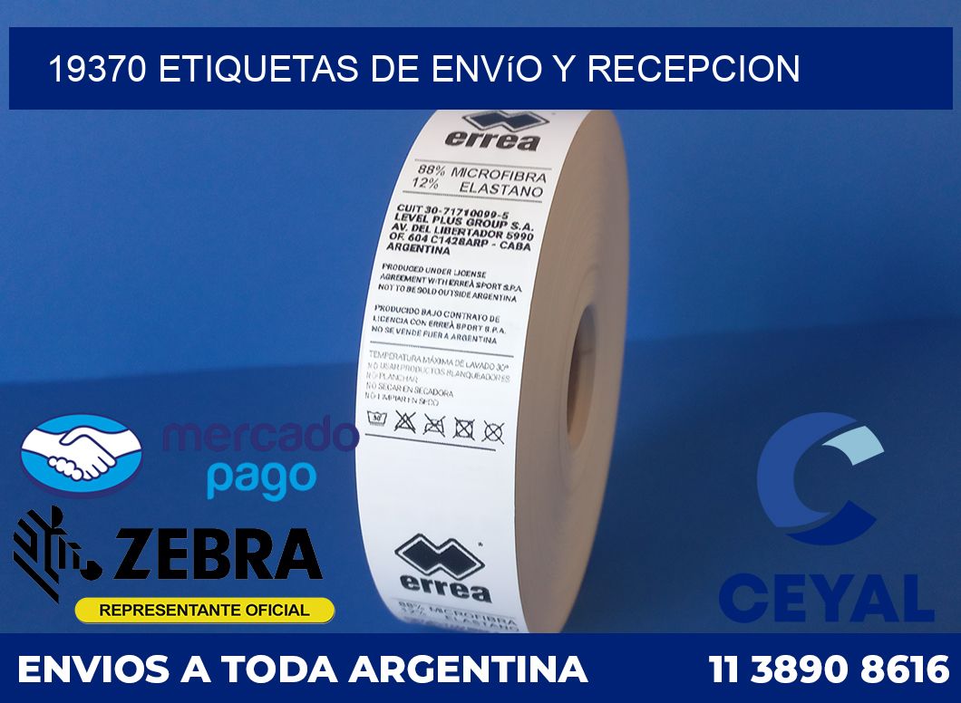 19370 Etiquetas de envío y recepcion