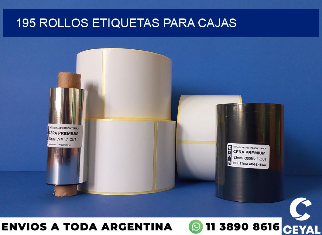 195 rollos etiquetas para cajas