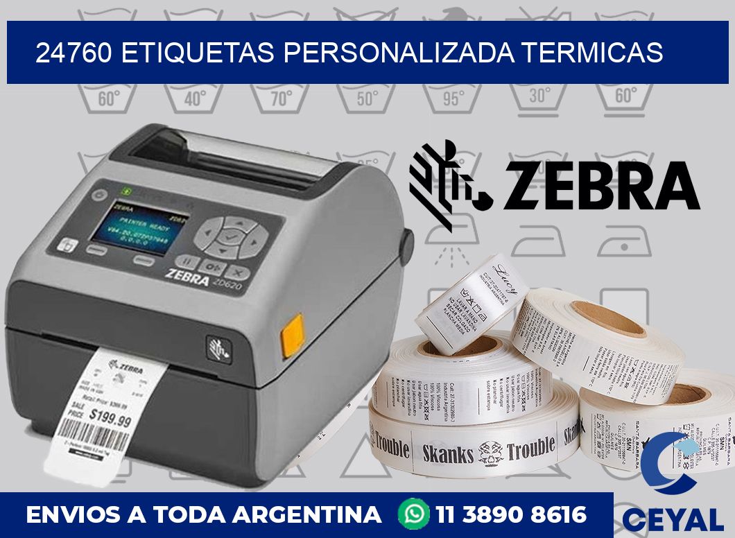 24760 etiquetas personalizada termicas