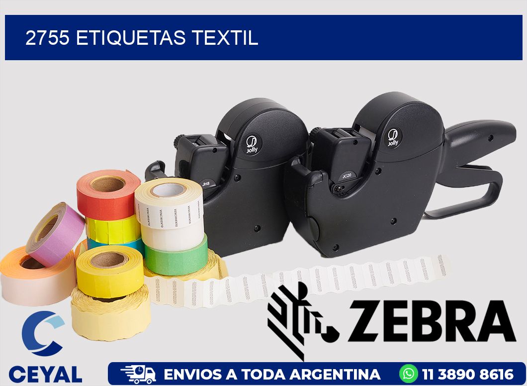 2755 etiquetas textil