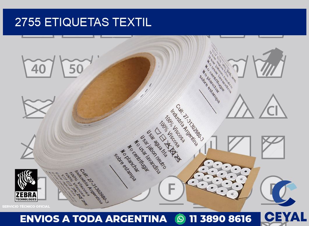 2755 etiquetas textil