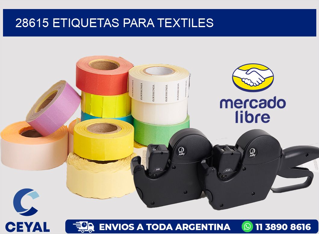 28615 etiquetas para textiles