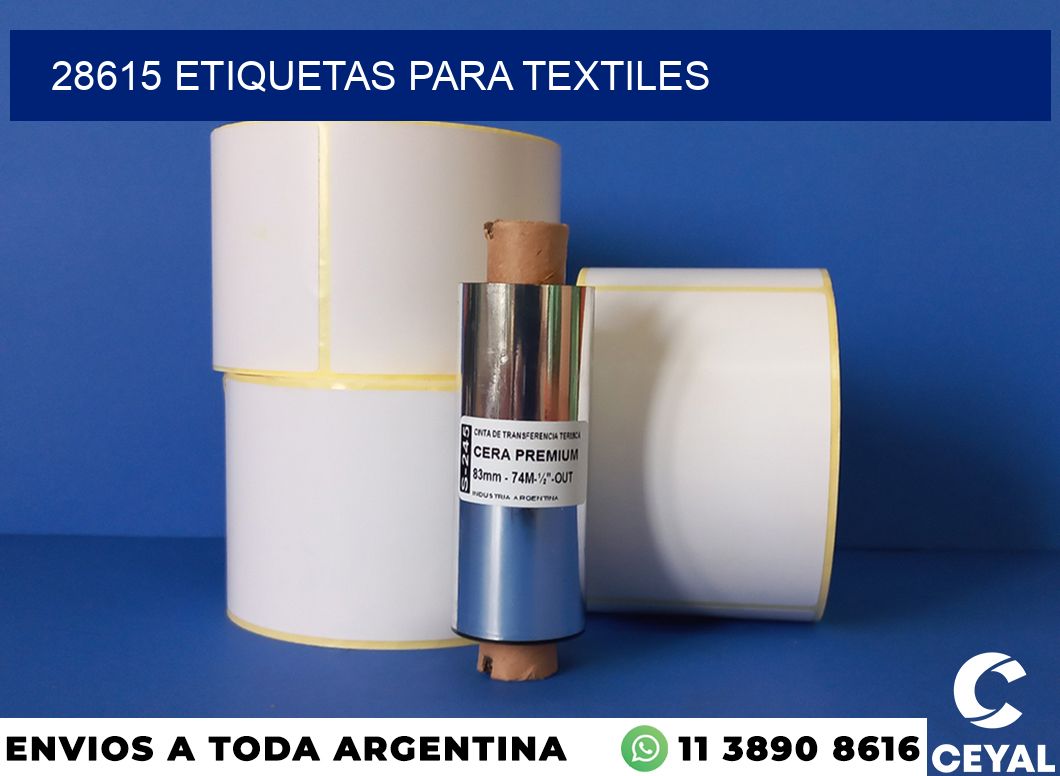 28615 etiquetas para textiles
