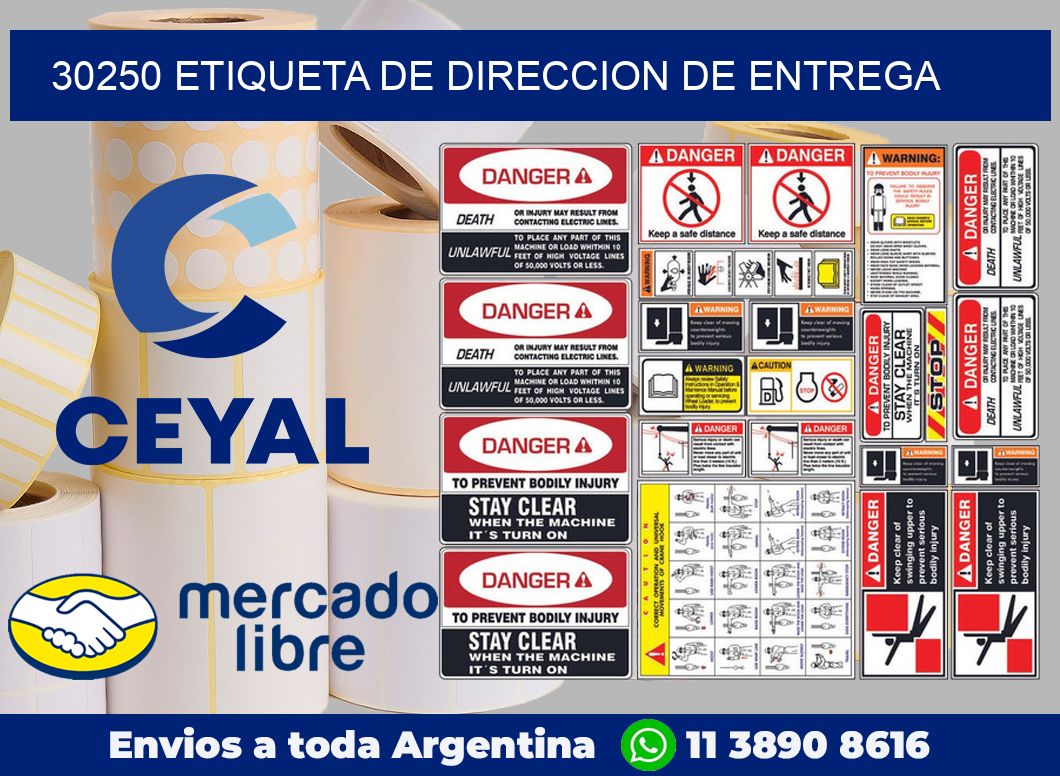 30250 Etiqueta de direccion de entrega