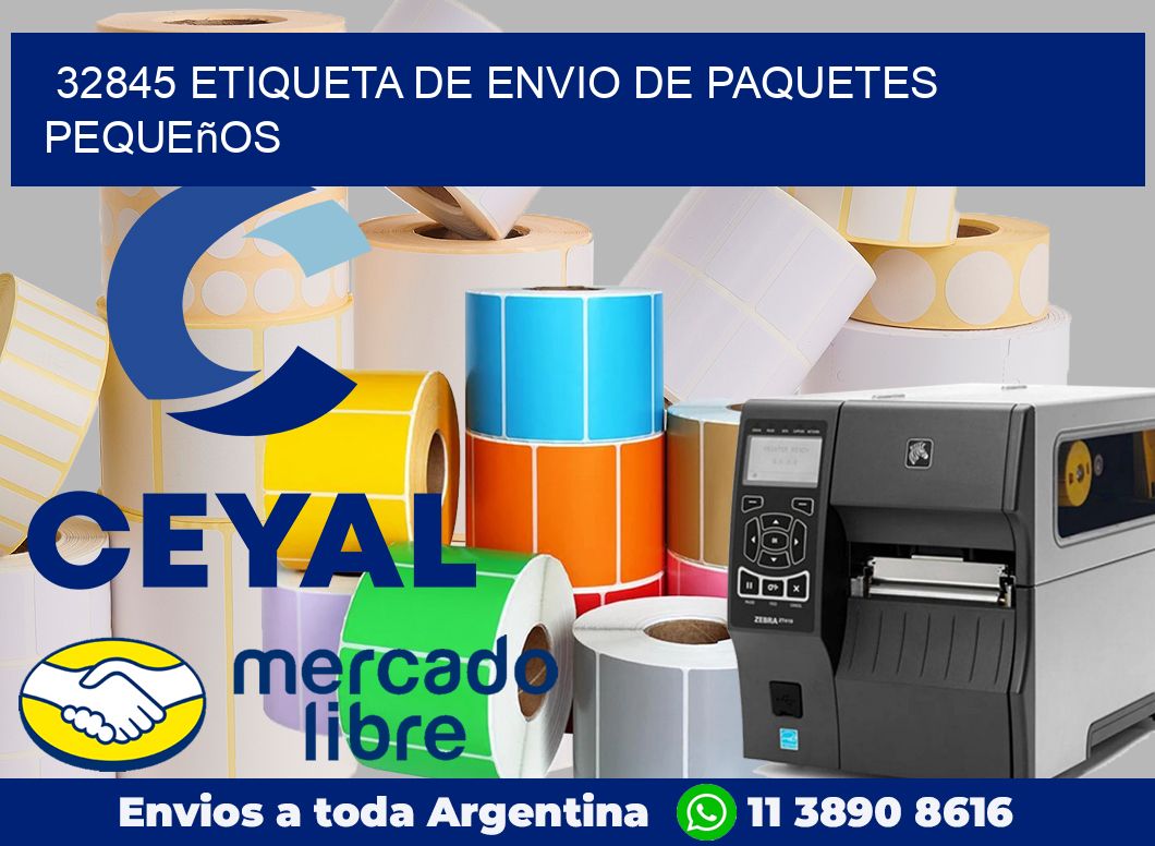 32845 Etiqueta de envio de paquetes pequeños