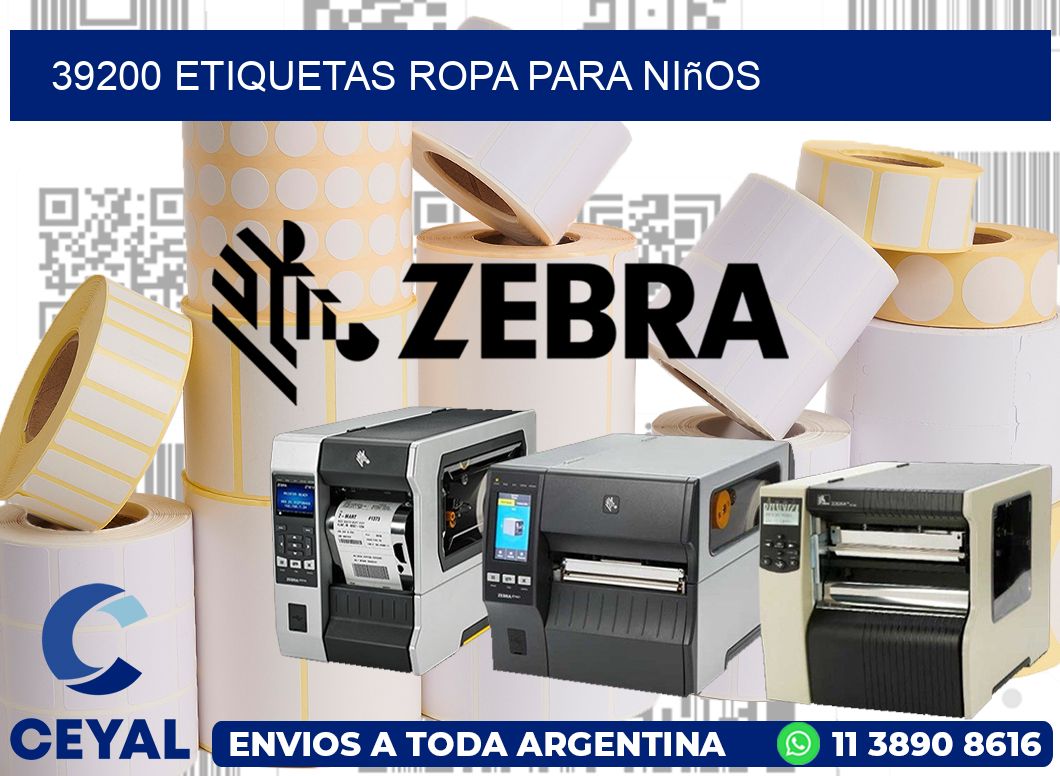 39200 Etiquetas ropa para niños