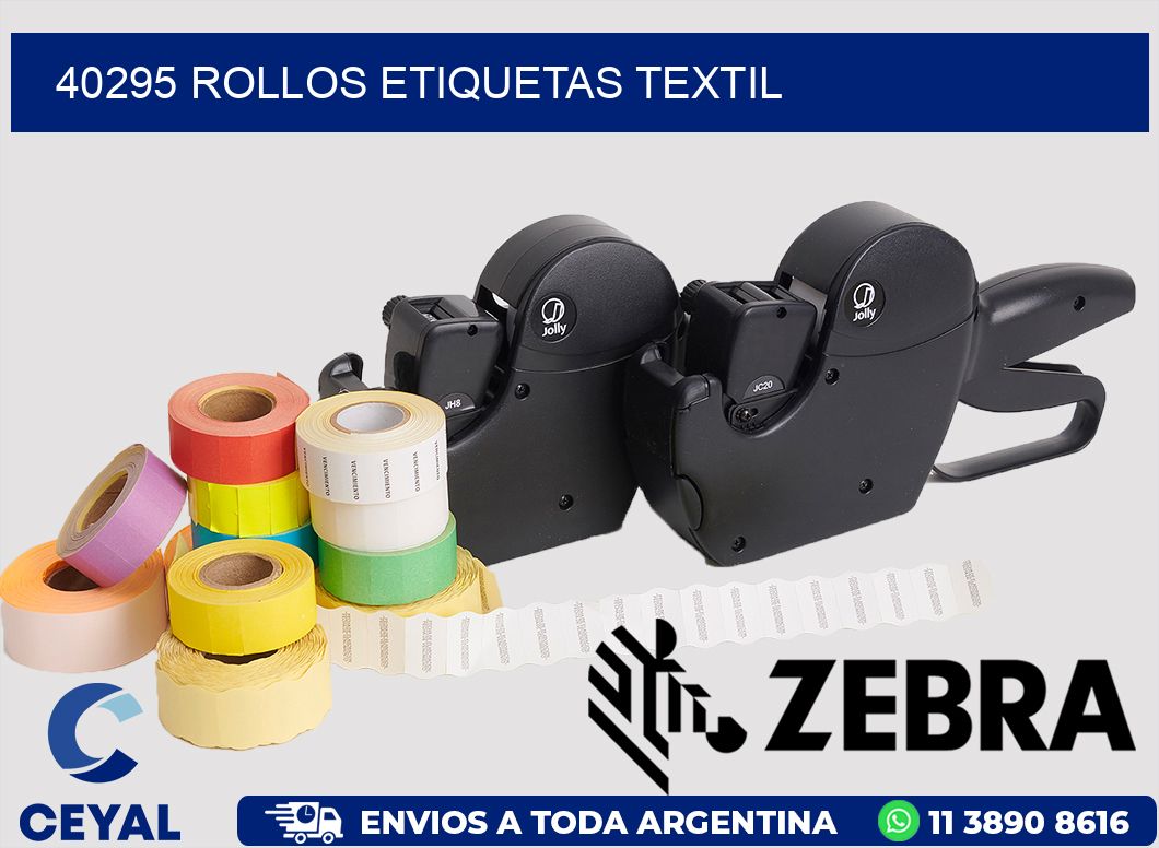 40295 rollos etiquetas textil