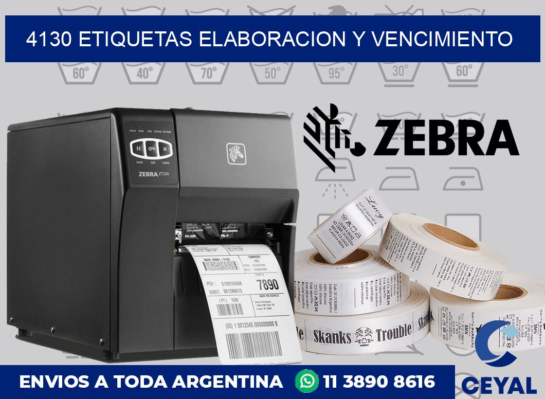 4130 Etiquetas elaboracion y vencimiento