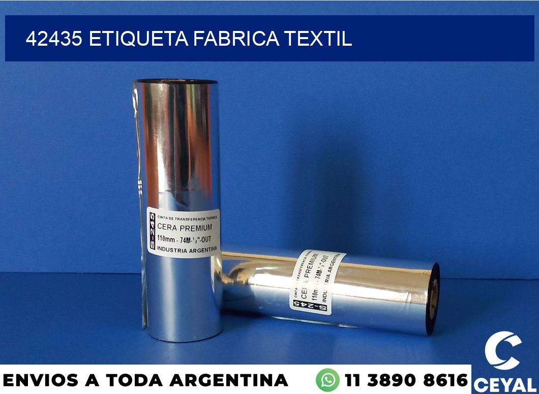 42435 etiqueta fabrica textil