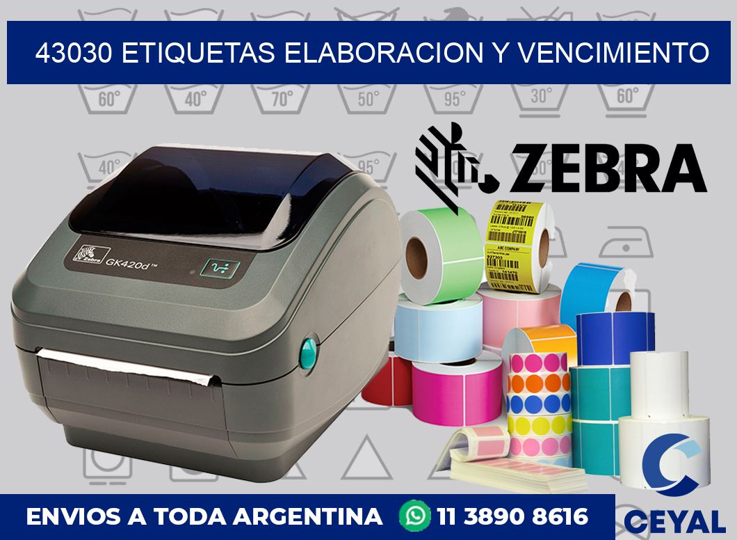 43030 Etiquetas elaboracion y vencimiento