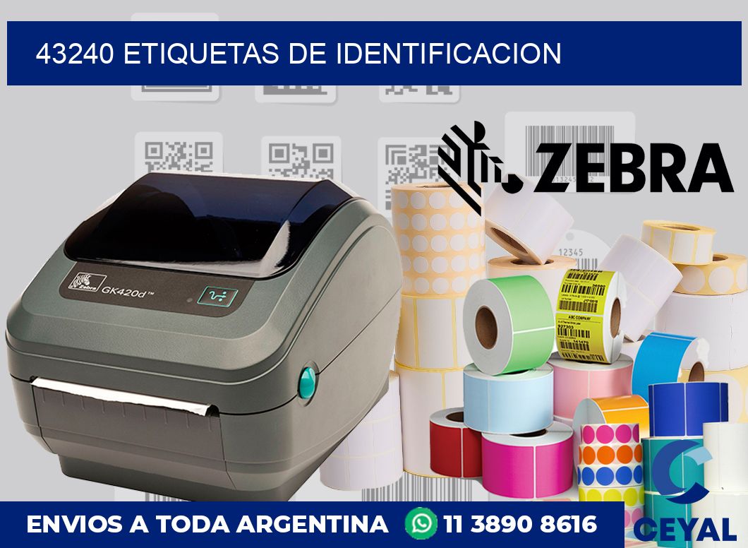 43240 Etiquetas de identificacion