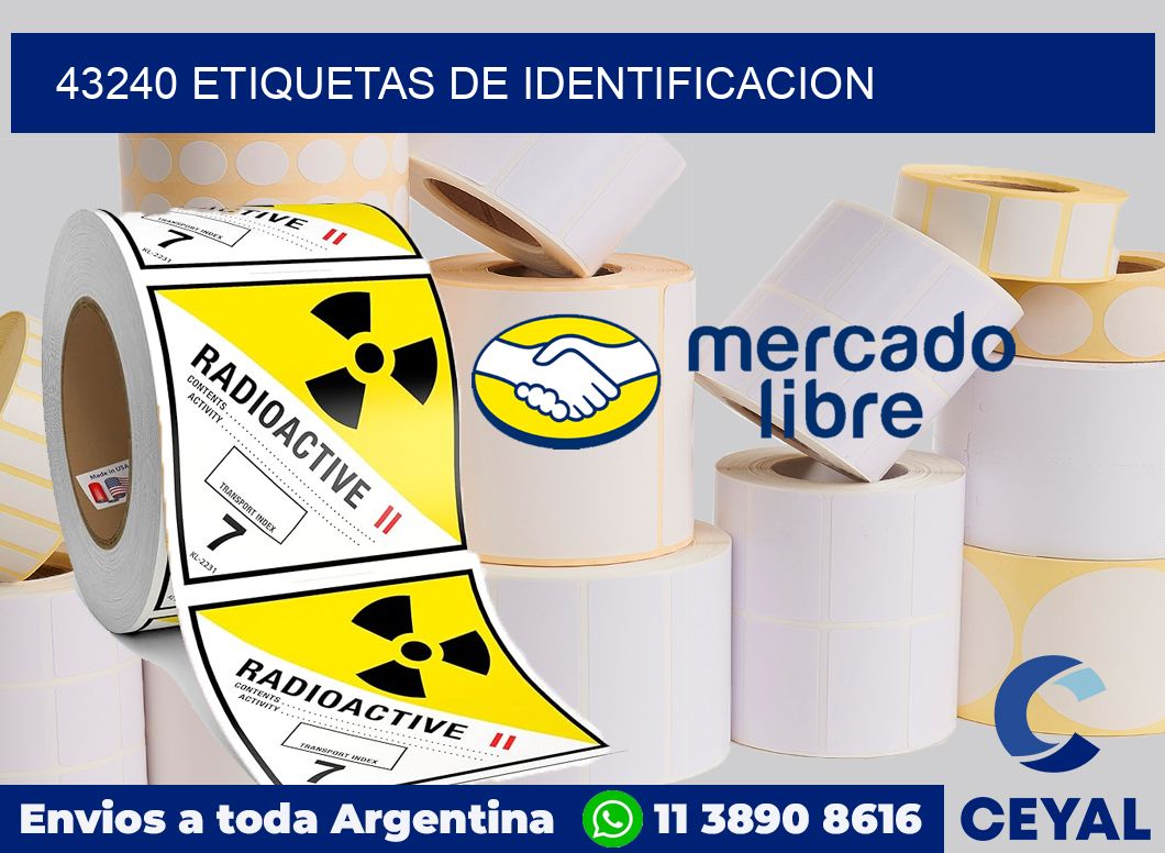 43240 Etiquetas de identificacion