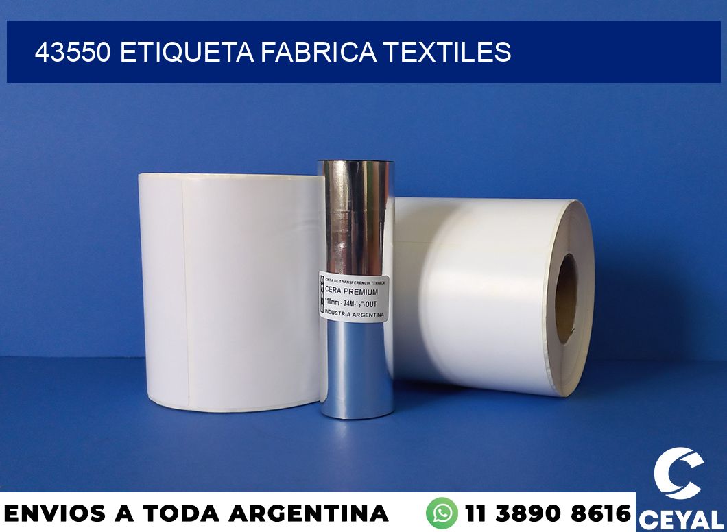 43550 etiqueta fabrica textiles