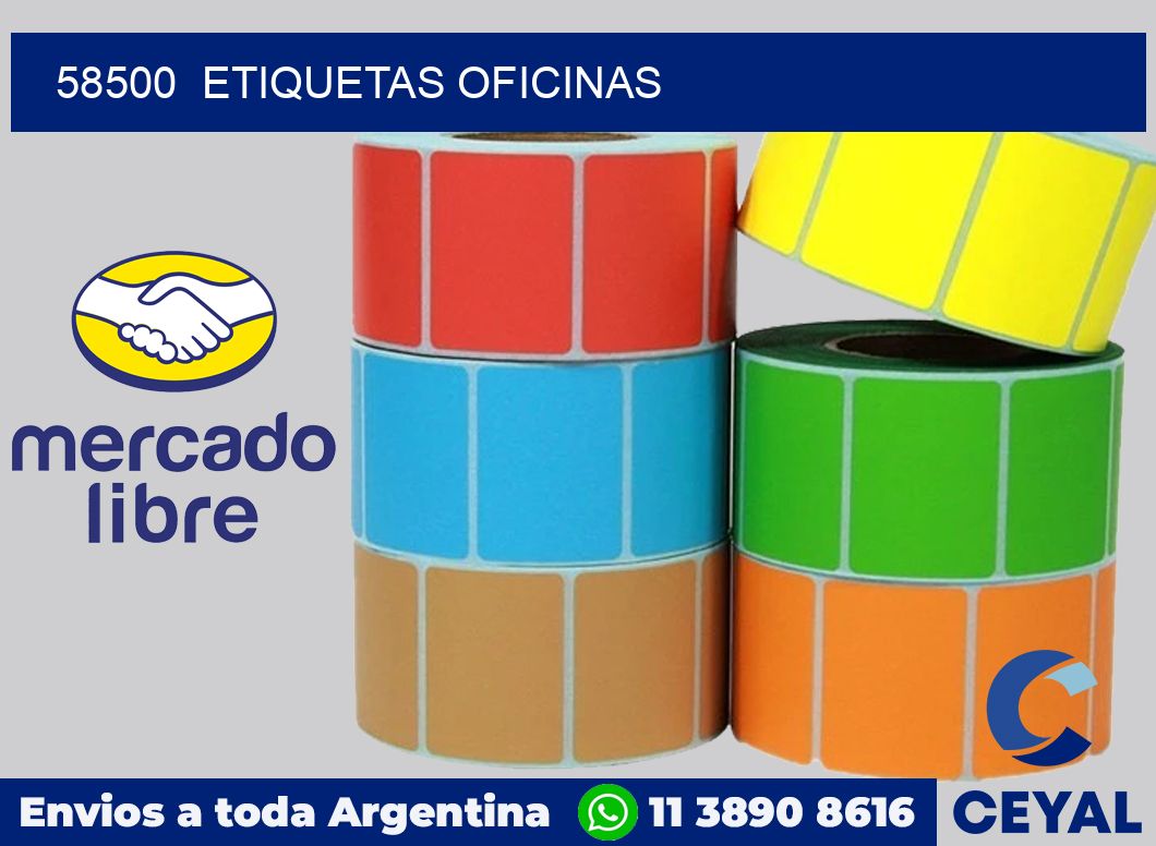 58500  Etiquetas oficinas