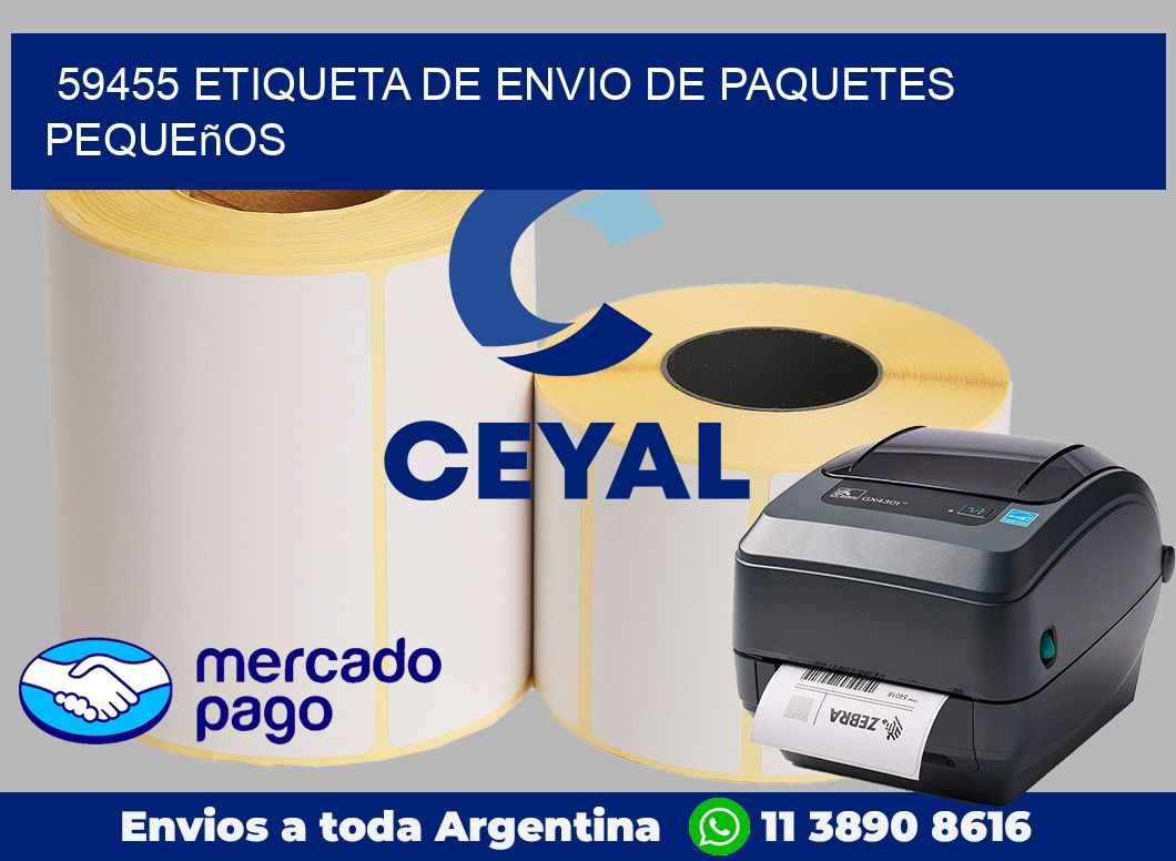59455 Etiqueta de envio de paquetes pequeños