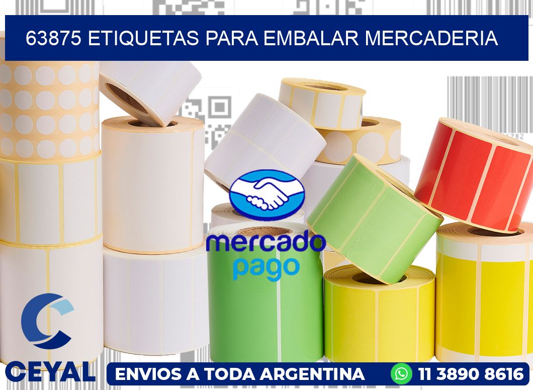 63875 Etiquetas para embalar mercaderia