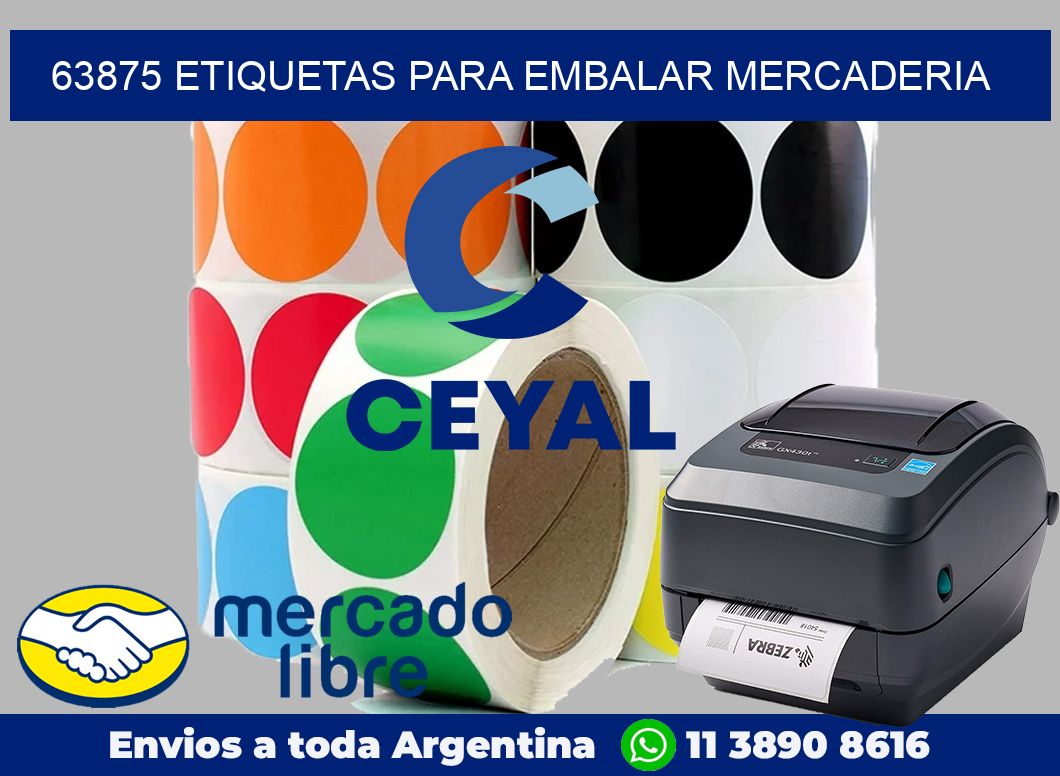 63875 Etiquetas para embalar mercaderia