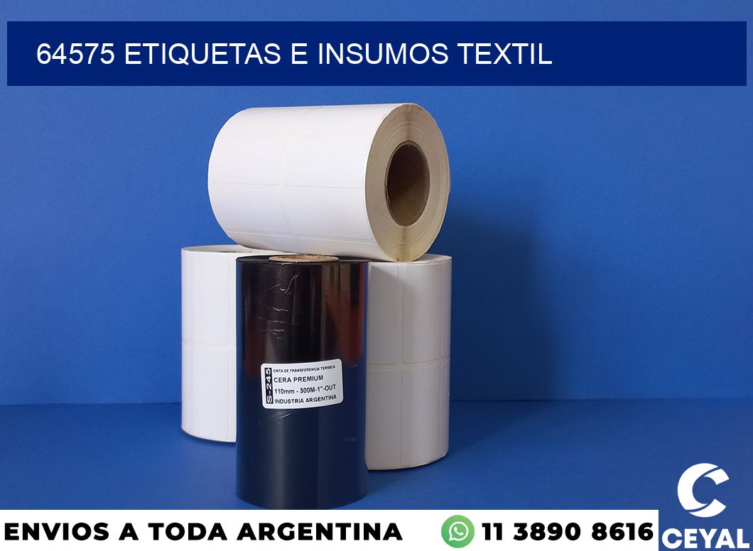 64575 etiquetas e insumos textil