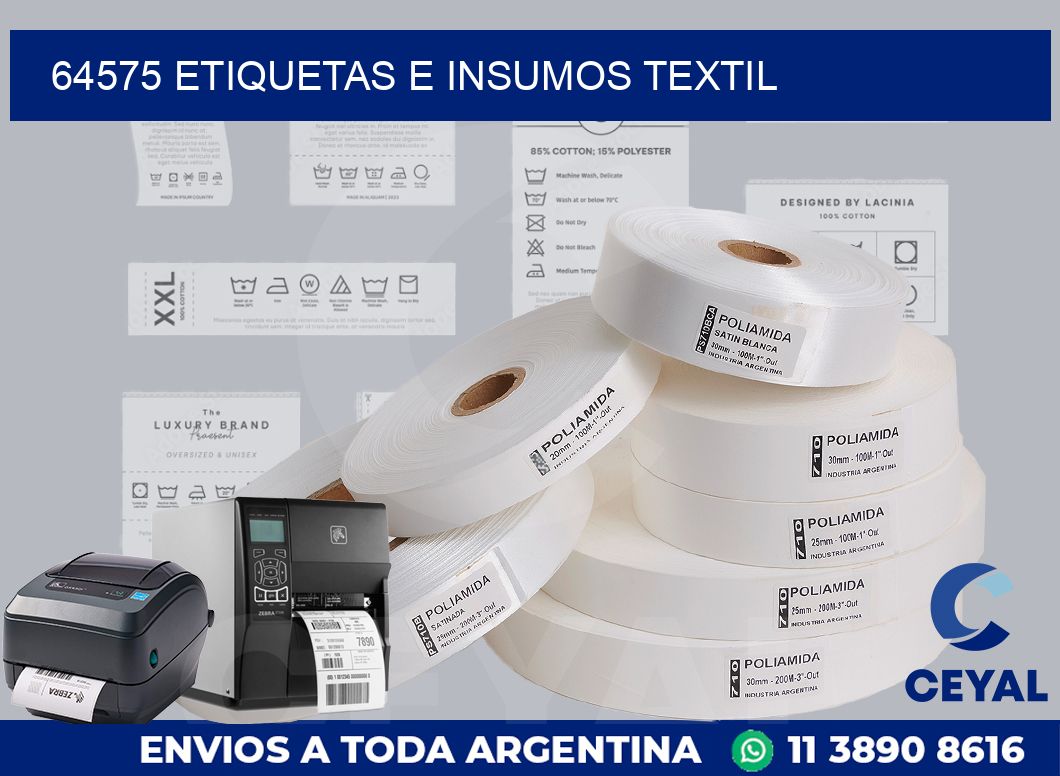 64575 etiquetas e insumos textil