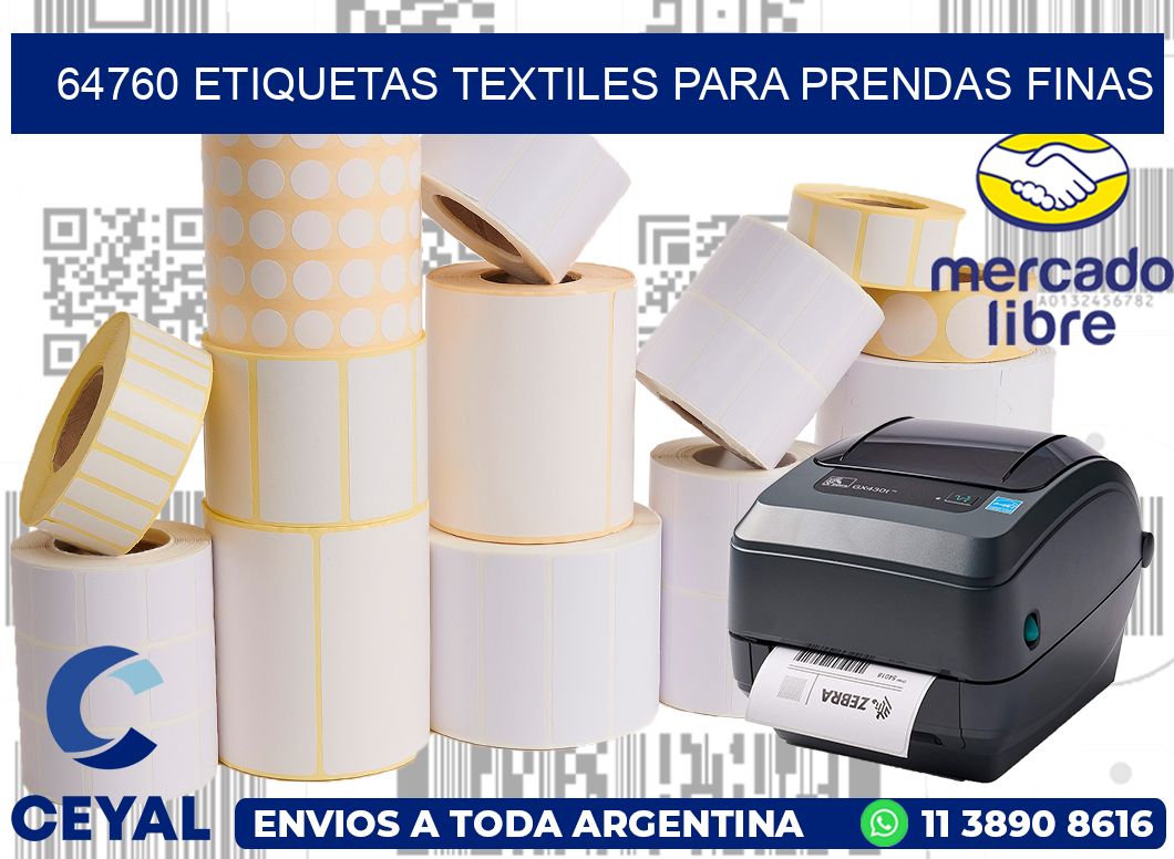 64760 Etiquetas textiles para prendas finas