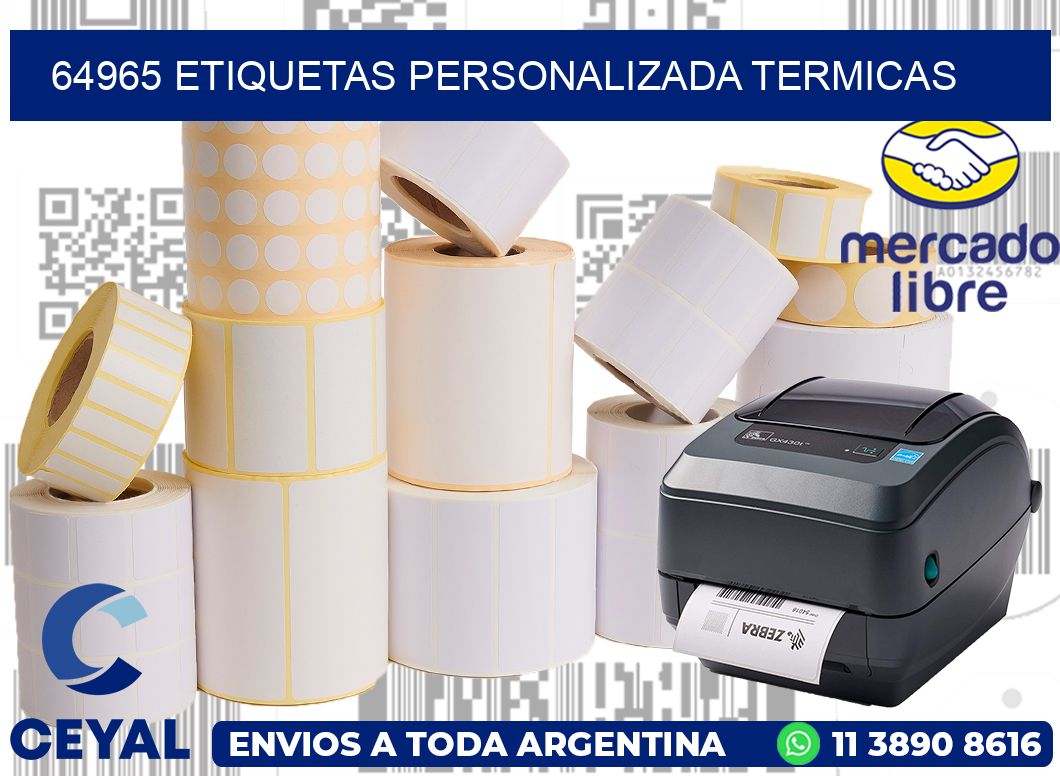 64965 etiquetas personalizada termicas