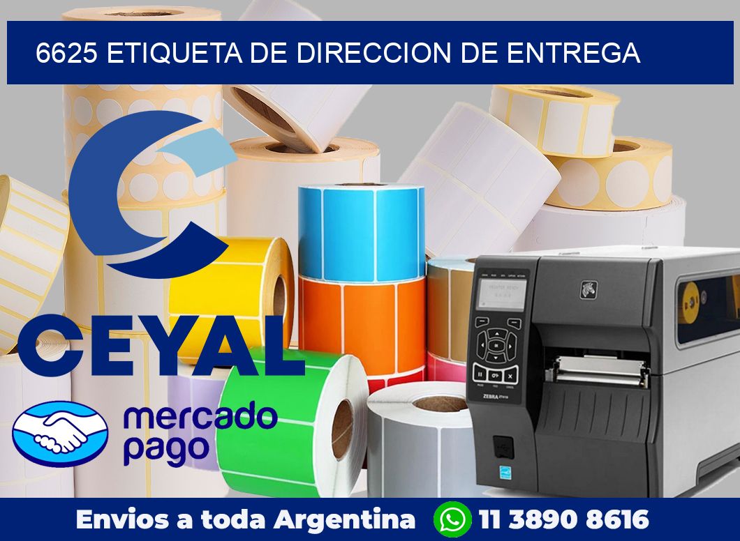 6625 Etiqueta de direccion de entrega