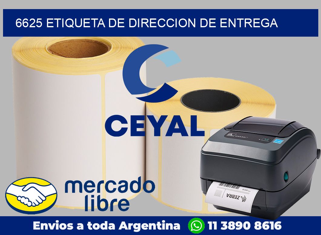 6625 Etiqueta de direccion de entrega