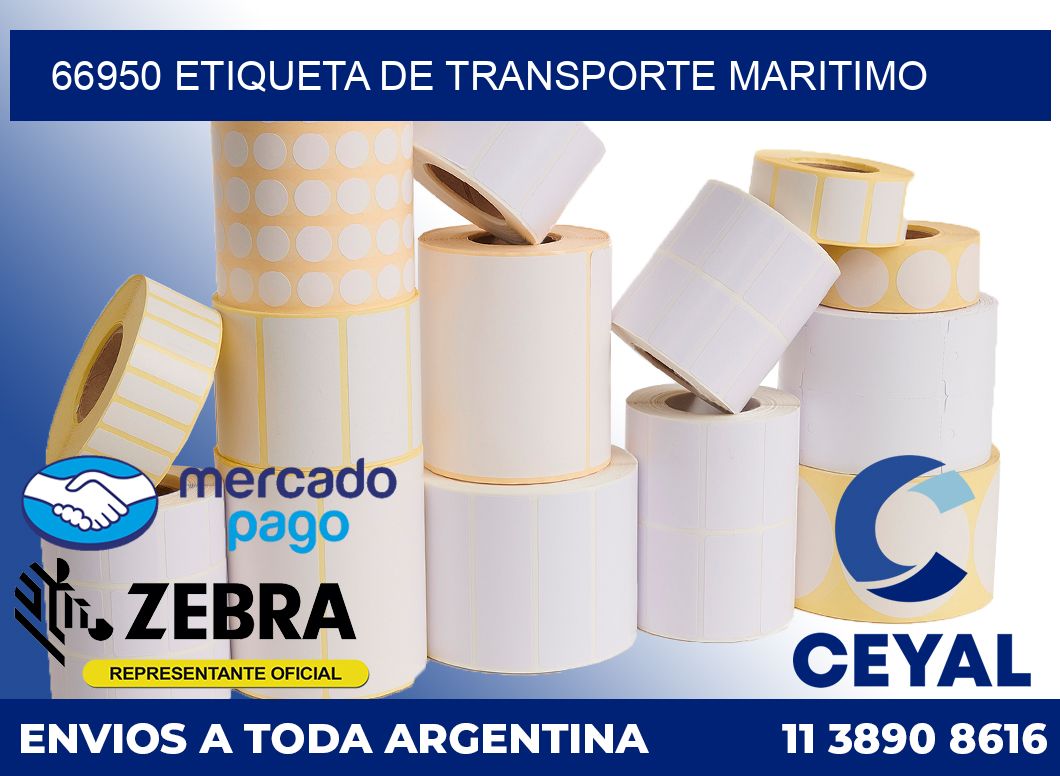 66950 Etiqueta de transporte maritimo