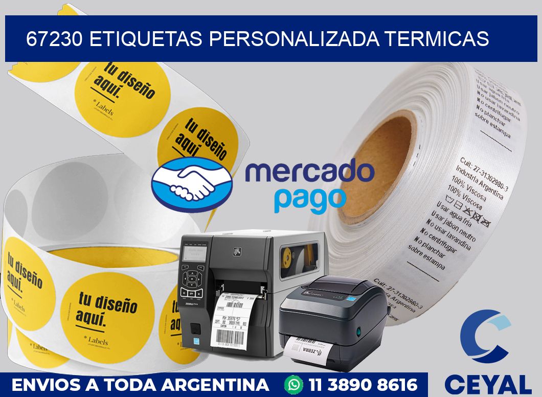 67230 etiquetas personalizada termicas