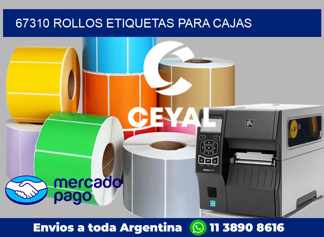 67310 Rollos etiquetas para cajas