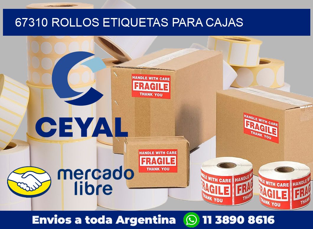 67310 Rollos etiquetas para cajas