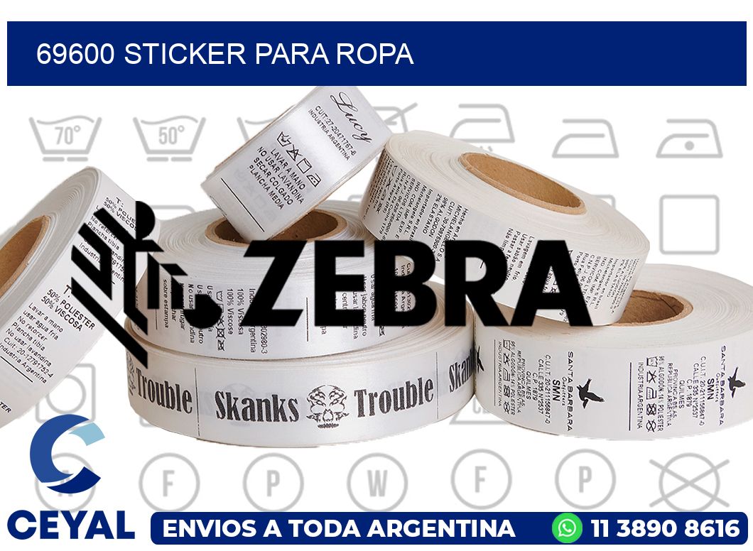 69600 Sticker para ropa