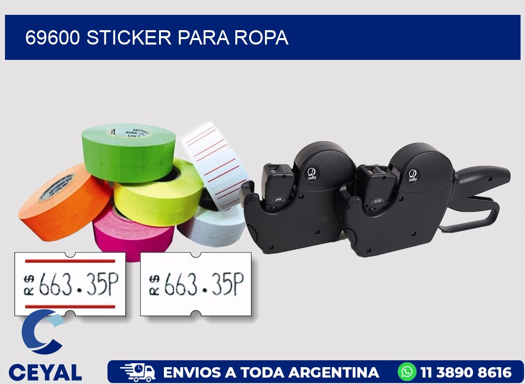 69600 Sticker para ropa