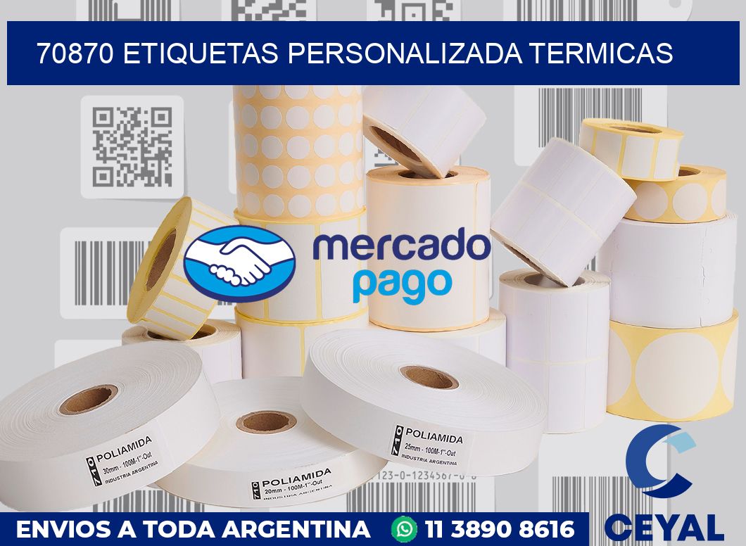 70870 etiquetas personalizada termicas