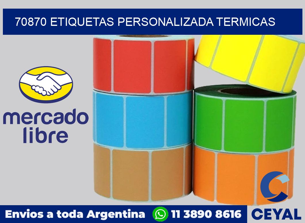 70870 etiquetas personalizada termicas