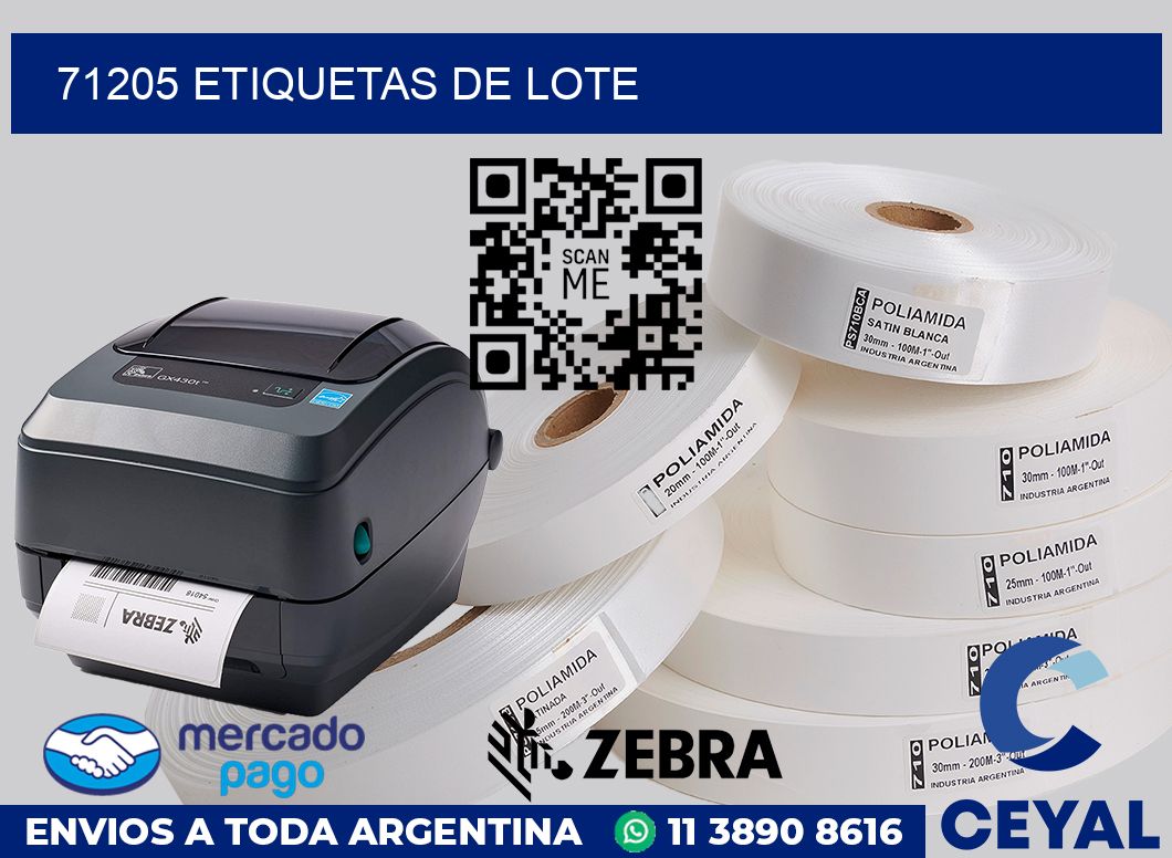 71205 Etiquetas de lote