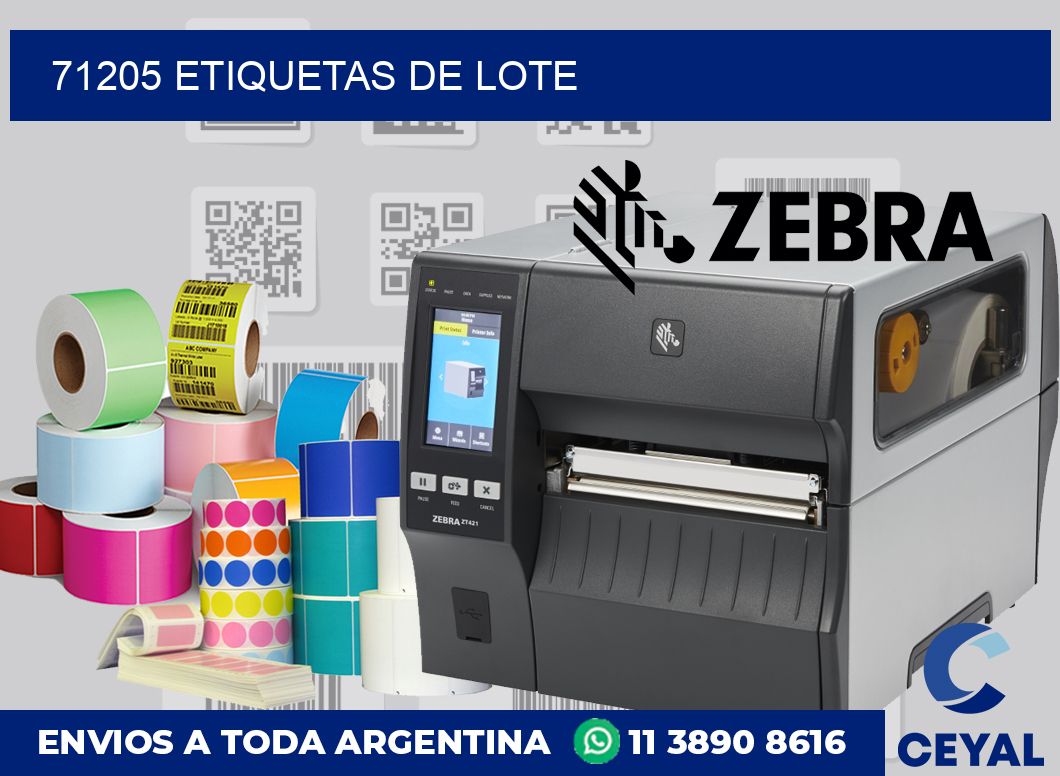 71205 Etiquetas de lote