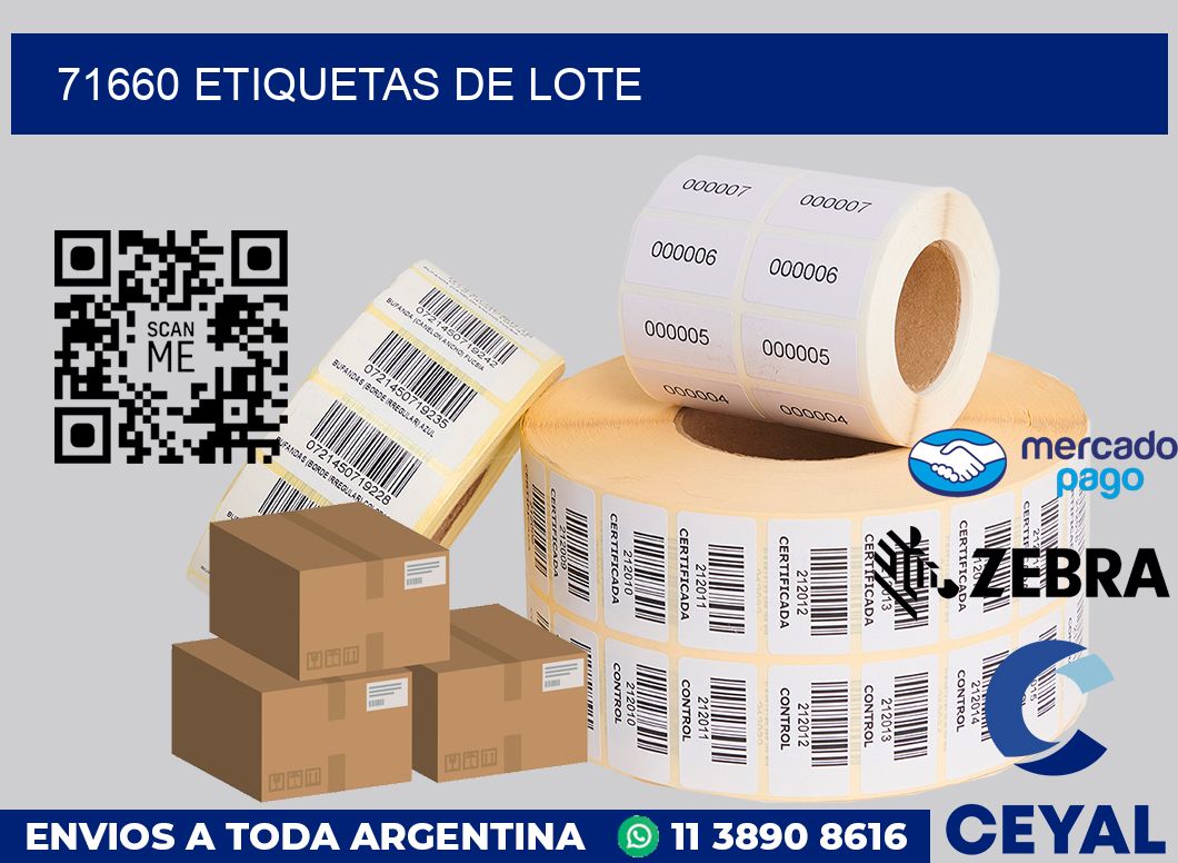 71660 Etiquetas de lote