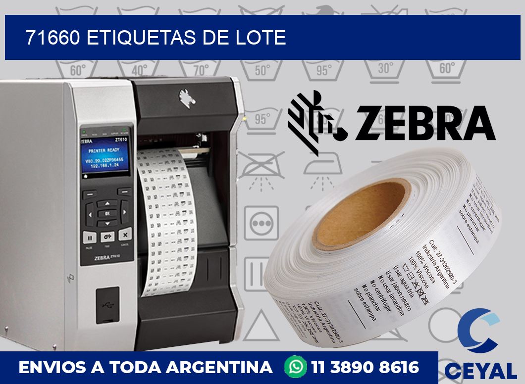 71660 Etiquetas de lote