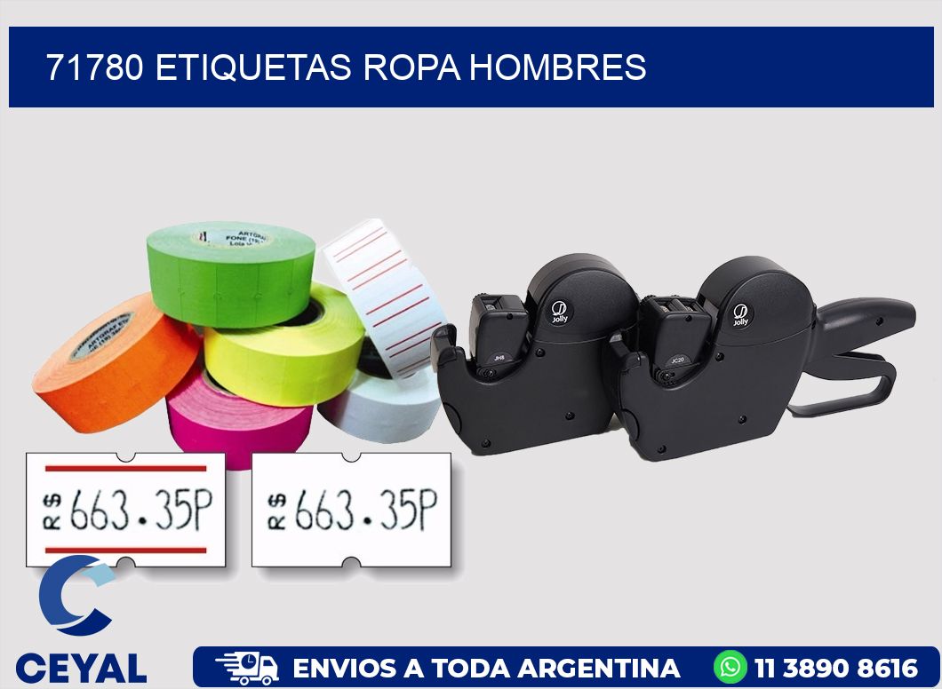 71780 Etiquetas ropa hombres