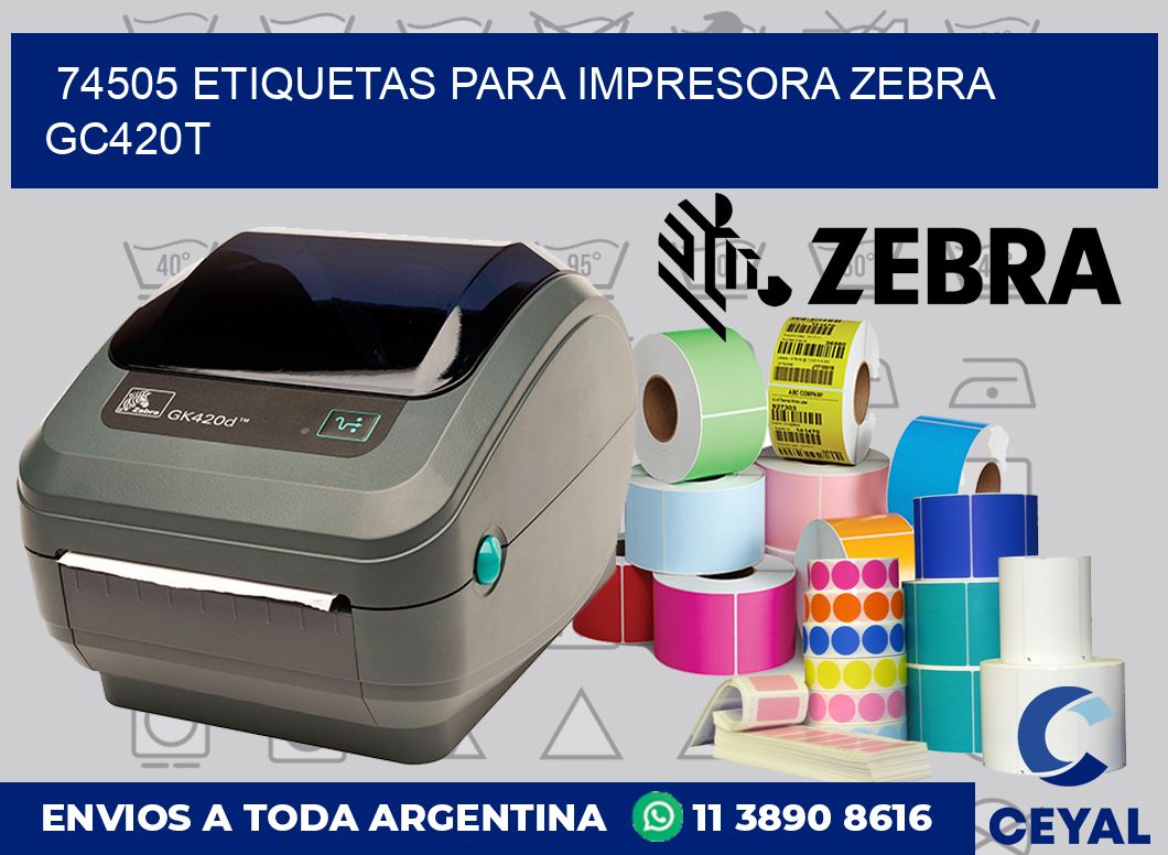 74505 etiquetas para impresora zebra GC420T