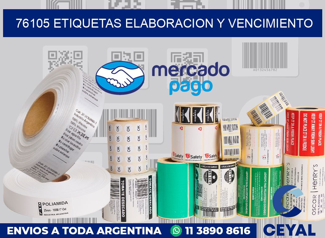 76105 Etiquetas elaboracion y vencimiento