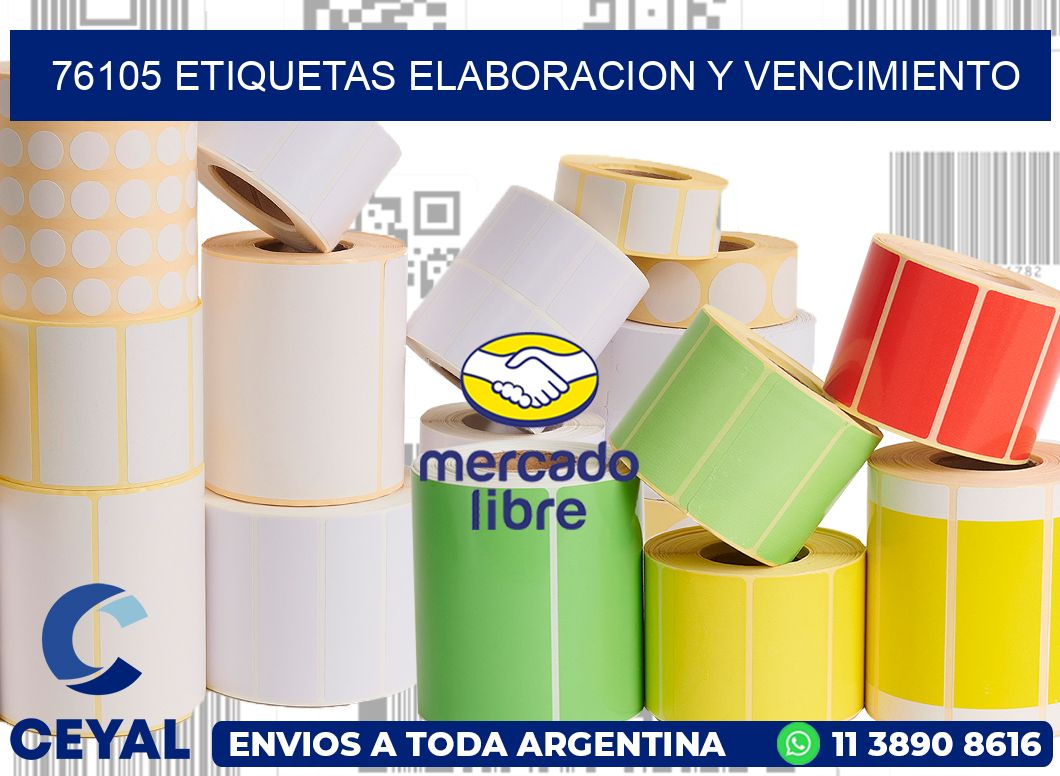 76105 Etiquetas elaboracion y vencimiento