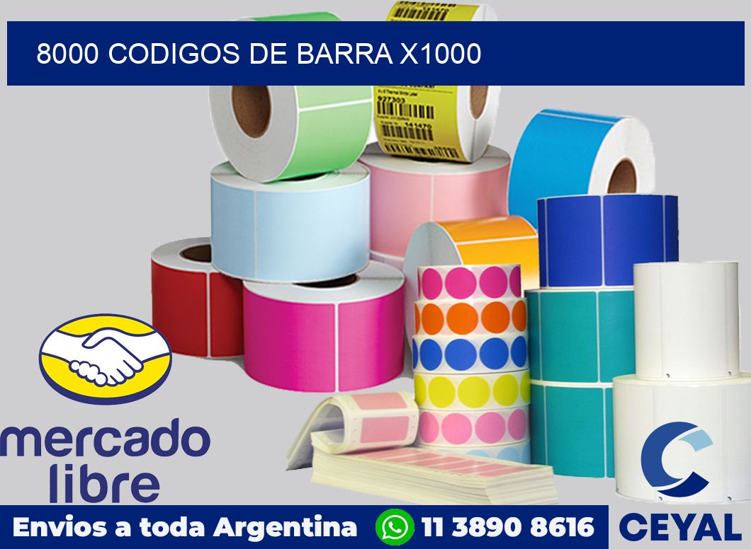 8000 Codigos de barra x1000